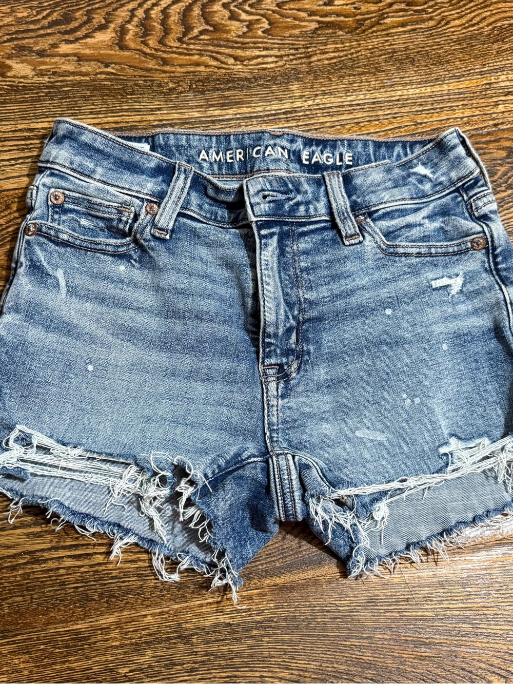 American Eagle Outfitters Distressed Denim Cutoff Shorts - Blue